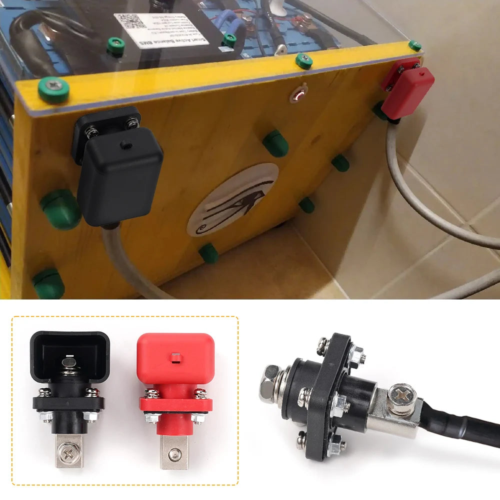 200A All-Copper Lithium Battery Terminal Connector Energy Storage Terminal Battery Connector Adapter Inverter Plug