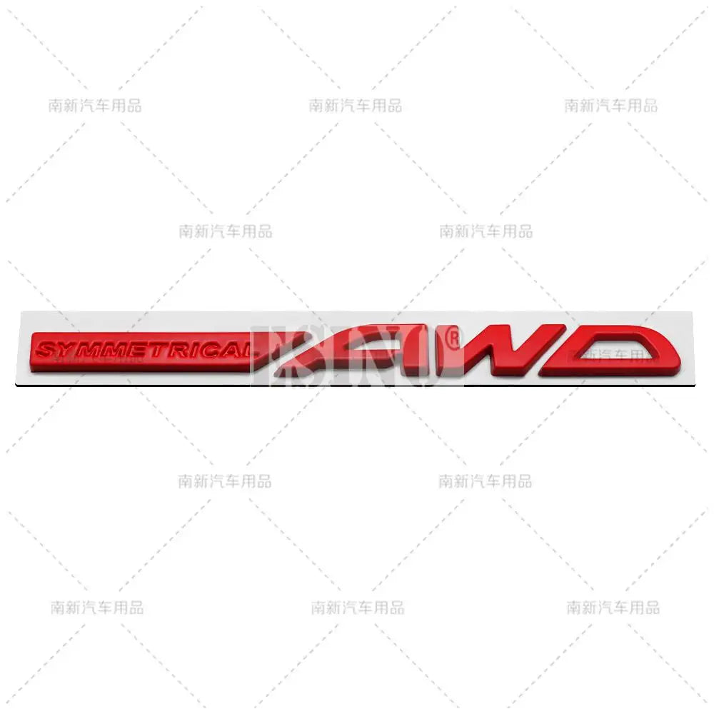Symmetrical AWD Car Emblem Adhesive Metal Zinc Alloy Fender Badge for Subaru Legacy Forester XV Outback BRZ
