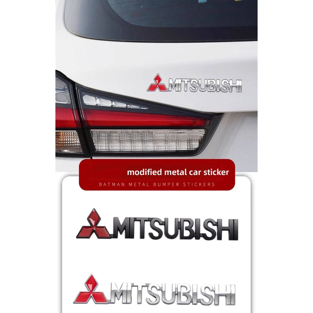 For Mitsubishi Outlander Eclipse Pajero Lancer EVO ASX Triton Attrage Ralliart Delica Car Metal Logo Badge Emblem Sticker