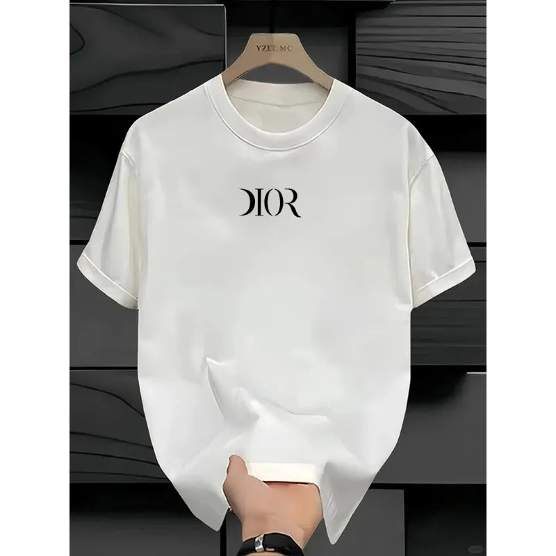 The latest 100% classic printed loose-fitting short-sleeved shirt is a high-quality top suitable for both men and women.