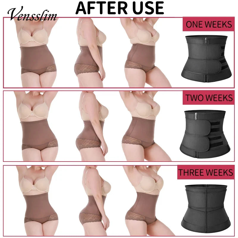 Vensslim Waist Trainer Abdominal Tightening Corset Women Body Shaping Slimming Corset Fat Burner Belly Trimmer Belt Weight Loss