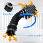 1Set 3" Cold Air Intake Filter Induction Kit Pipe Power Flow Hose System