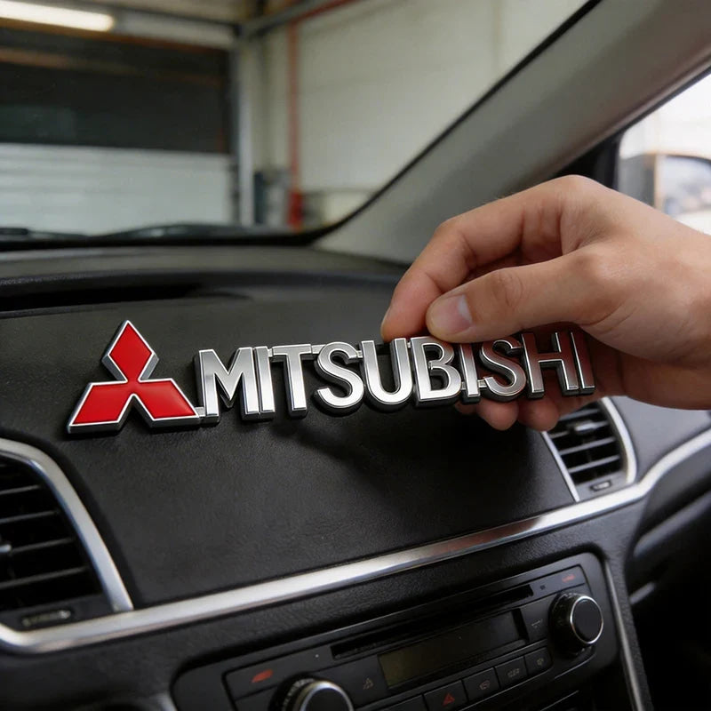 For Mitsubishi Outlander Eclipse Pajero Lancer EVO ASX Triton Attrage Ralliart Delica Car Metal Logo Badge Emblem Sticker