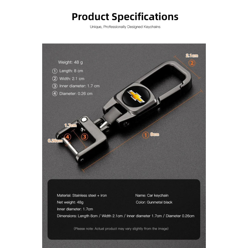 Metal Keychain Car Logo Keyring Pendant Auto Accessories For Chevrolet Cruze Onix Tracker Aveo Bolt Captiva Equinox Spark Tahoe