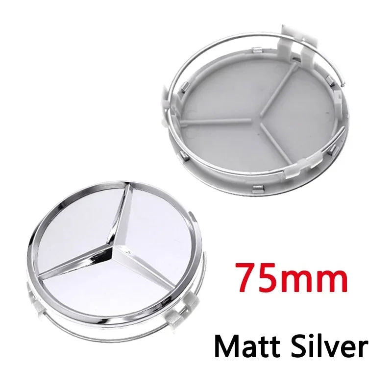 4pcs 56mm 60mm 75mm  68mm3Pin Car Wheel Center Cap Rim Hub Caps Emblem W202 W220 W213 W210 W164 E200 E260 E300 For Mercedes Benz