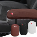 Suede Leather Armrest Mat Arm Rest Protection Cushion Auto Armrest Valve Cap For Audi Sline S3 A4 S4 TT Q1 C2 Q3 S7 B8 B9 8P 8V