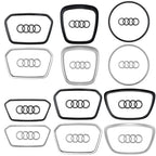 Car Styling Steering Wheel Center Logo Cover Replacement Trim Accessories For Audi Sline TT A3 A5 A7 Q3 Q5 Q7 Q8 A4L A6L A8L Q5L