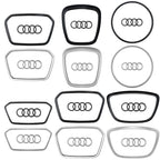 Car Styling Steering Wheel Center Logo Cover Replacement Trim Accessories For Audi Sline TT A3 A5 A7 Q3 Q5 Q7 Q8 A4L A6L A8L Q5L