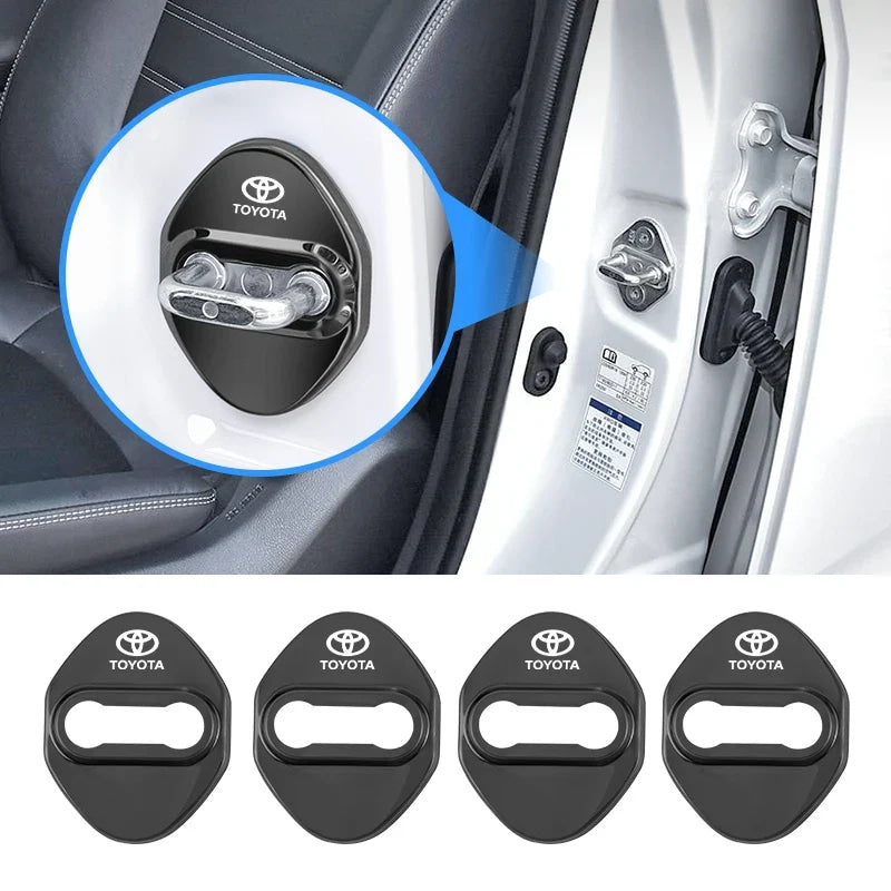 Car Door Lock Cover Protective Buckle Cap Scratch and Dirt Resistant for Toyota Yaris Corolla Camry RAV4 Hilux Prius Accessories