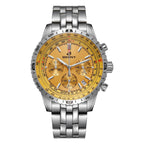 BERNY Chronograph Watches for Men Aviation Multifunction Quartz Men's Watch Date Sapphire Super Luminous Luxury Wristwatch