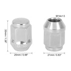 X Autohaux 4PCS Car Wheel Nut Caps Screw Bulge Acorn Cone Racing Bolt Head Cover Anti-Theft Lug Nuts Bolts M12/14x1.5 M12x1.25