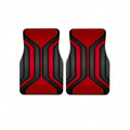 2pcs/4pcs Cool Red and Black Printed Car Floor Mats | Durable Polyester,  Universally Applicable for Trucks, Sedans, SUVs