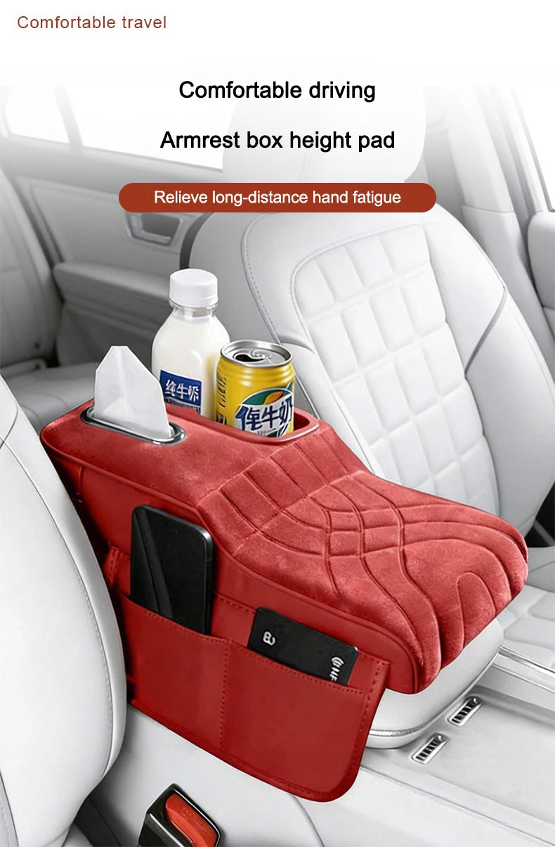 Car Console Armrest Box Booster Pad Car Arm Rest Padded Cover For Mercedes Benz AMG W204 W206 W205 W203 W211 W212 W213 W210 W124
