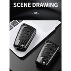 For Toyota Camry RAV4 Forturner Hilux Auris Corolla Avensis Verso Yaris Aygo Scion TC ABS Carbon Fiber Style Car Key Case Cover