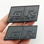 3D Metal Car Sticker GR SPORT Logo Fender Side Badge Rear Trunk Front Grille Emblem For Toyota Alphard Avensis Prius Crown Yaris