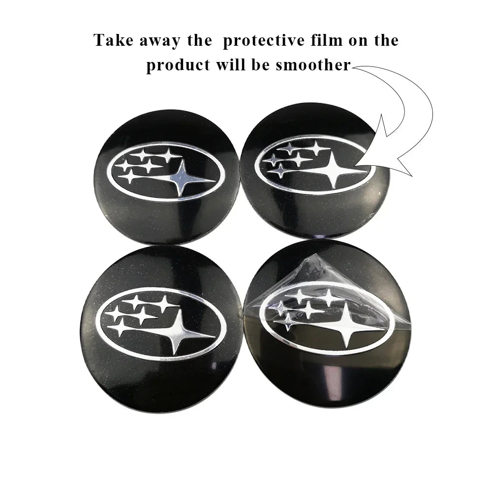 4pcs 56MM Car Wheel Center Emblem Hub Badge Sticker for Subaru STI XV WRC WRX BRZ LEVORG FORESTER IMPREZA LEGACY OUTBACK