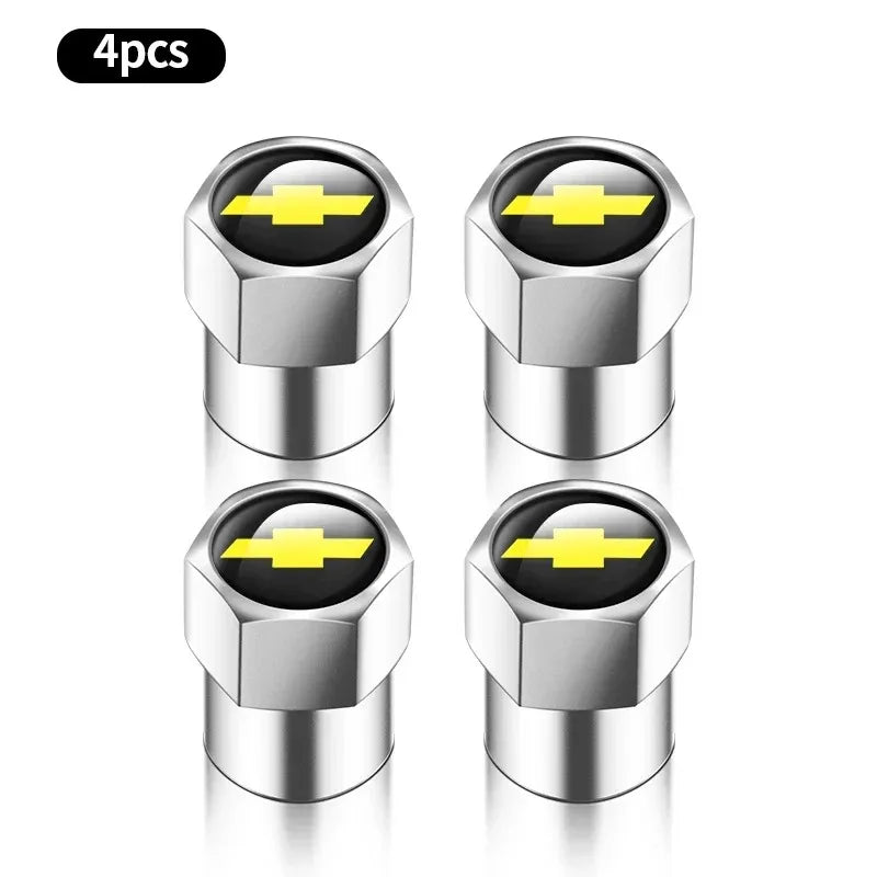 Chevrolet Car Tire Valve Stem Cap, Tire Valve Stem Cover,Universal Car Tire Valve Cap, Tyre Repair & Fitting Tool For Car, SUV