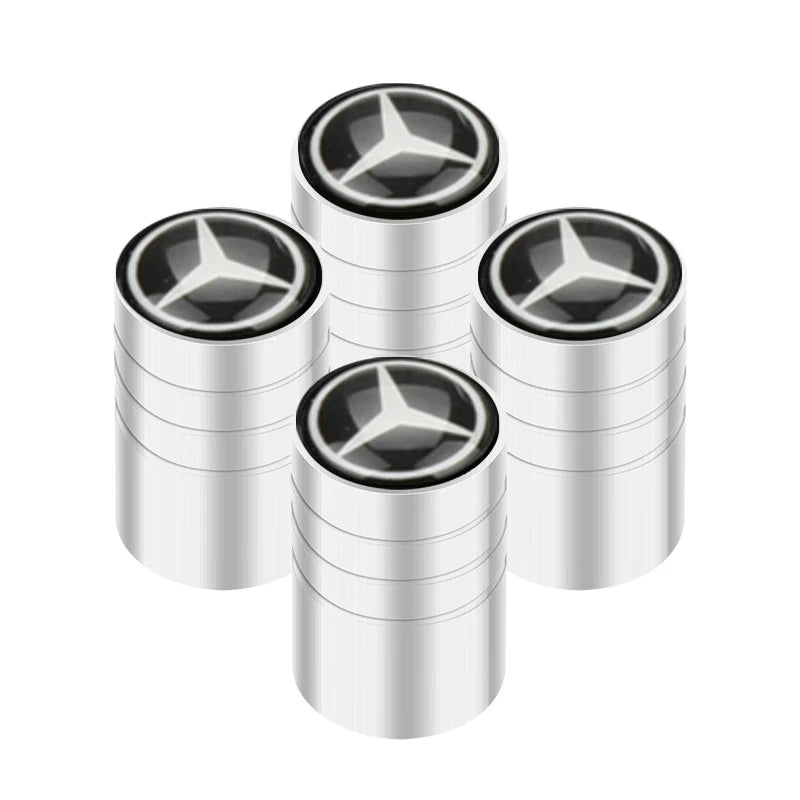 Car Tire Valve caps Emblem metal sticker For Mercedes Benz W203 W204 W168 GLC GLE CLA accessories Interior Mouldings YZQMM-BENC