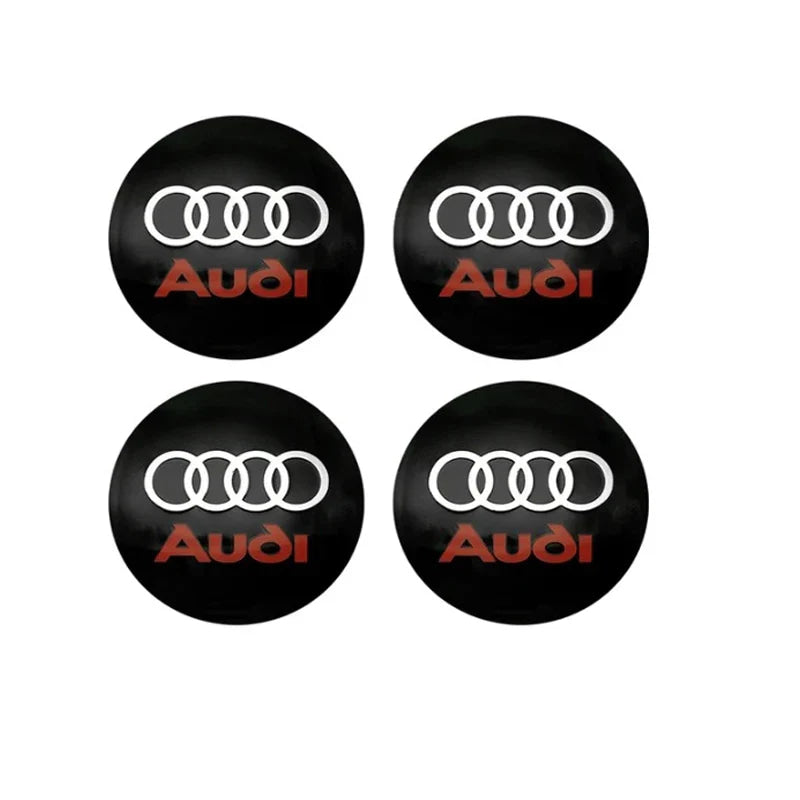 4Pc 56mm Car Wheel Center Hub Cap Rim Cover Emblem Stickers For Audi sline Rs A4 B7 B8 B9 A3 8P 8L 8V A5 A6 C6 C5 C7 A1 A7 A8 Q2