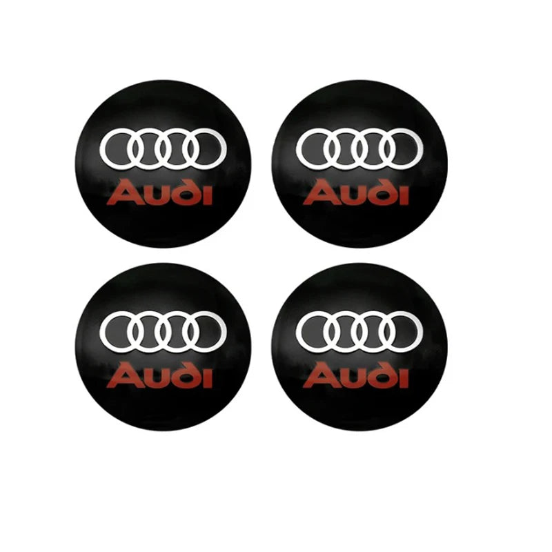 4Pc 56mm Car Wheel Center Hub Cap Rim Cover Emblem Stickers For Audi sline Rs A4 B7 B8 B9 A3 8P 8L 8V A5 A6 C6 C5 C7 A1 A7 A8 Q2