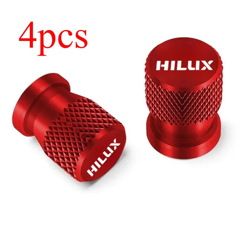 4pcs For TOYOTA HILUX Car Wheel Tire Valve Caps Tyre Stem Covers Airdust Waterproof Accessories