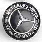 57mm ABS Car Flat Hood Emblem Sticker Front Badge Logo For Mercedes Benz AMG C180 E300 S200 W206 W205 A0008171801 Accessories
