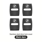 4Pcs Zinc Alloy  Car Door Lock Buckle Protection Cover Anti-Collision Shock Absorbing Cushion Stickers For BMW G80 G06 G07 G42 G