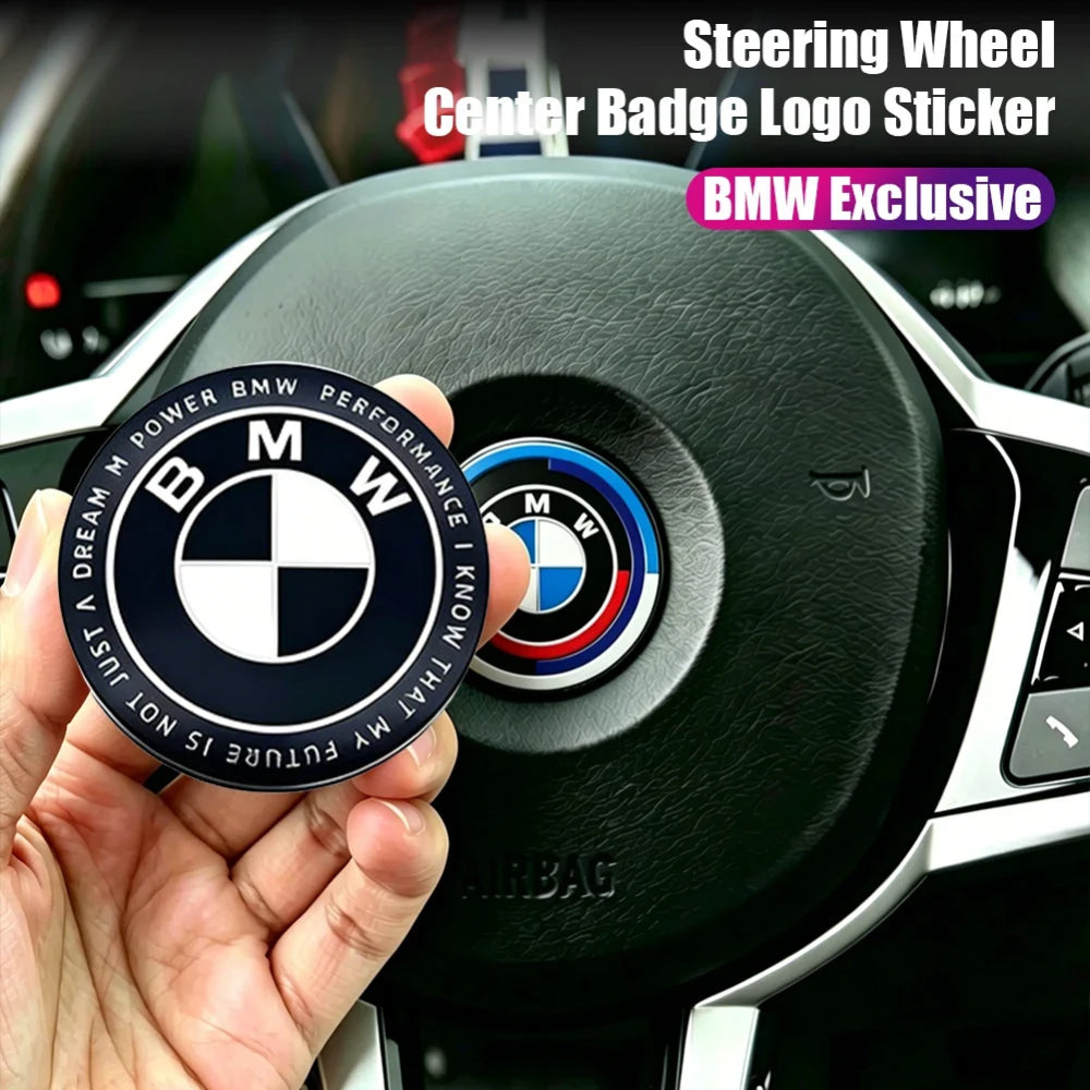 Auto Steering Wheel Center Aluminum Alloy Badge Logo Sticker Accessories For BMW G80 G06 G07 G42 G14 G15 G16 F82 F20 F21 F83 M2