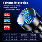 Cargador de coche de 240W, puertos USB duales, carga súper rápida de 120W con pantalla Digital, adaptador de carga rápida para IPhone, Samsung, Xiaomi