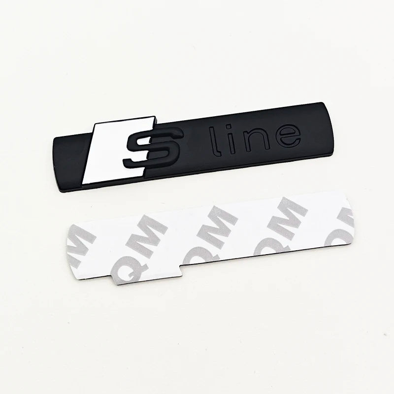 3D Metal Logo Sline Emblem Car Fender Side Sticker Front Grill Badge For Audi A3 A4 A5 A6 A7 S3 S4 S5 S6 TT S Line Accessories