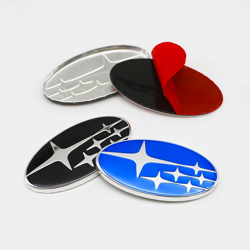 For Subaru Forester Outback Legacy Impreza STI BRZ Auto  1PC 58x30mm ABS Car Steering Wheel Center Emblem Badge Decal