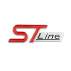 3D Metal ST Line Front Grille Emblem Badge Car Head Trunk Stickers For Ford Focus Mondeo Fiesta Explorer Styling Accessories