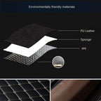 PU Leather Waterproof Universal Car Floor Mats 5Pcs Front & Rear Auto Foot Pad Protector Automobile Interior Carpet Set