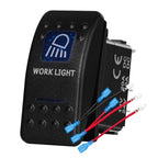 12v/24v Blue Led Light 5 Pin On Off SPST Rocker Switch 7 Pin On Off On ARB Carling Style Car Boat Waterproof Push Switch