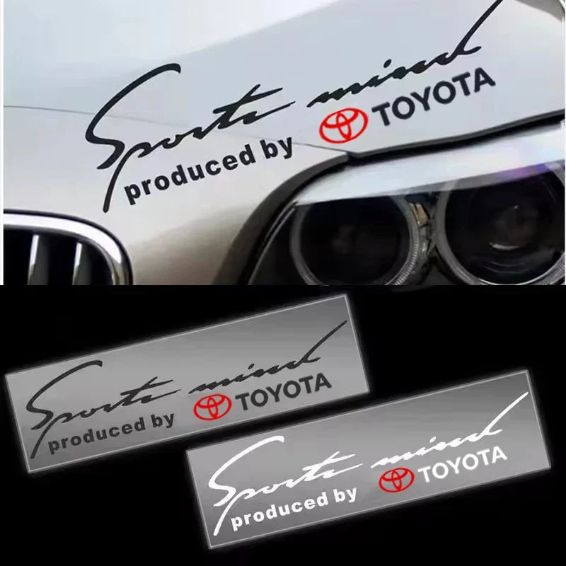 1Pcs Sport Design Car Front Head Light Eyebrow 3D Sticker Emblem For  Toyota TRD Camry RAV4 Land Corolla Levin Yaris Aygo Hilux