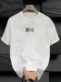 The latest 100% classic printed loose-fitting short-sleeved shirt is a high-quality top suitable for both men and women.