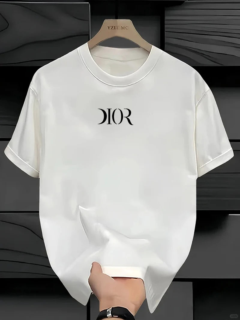 The latest 100% classic printed loose-fitting short-sleeved shirt is a high-quality top suitable for both men and women.