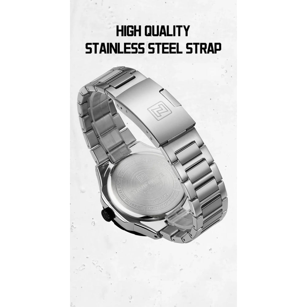 NAVIFORCE Luxury Watch for Men Quartz 3ATM Waterproof Stainless Steel Watches Business Fashion Men's Wristwatch2025