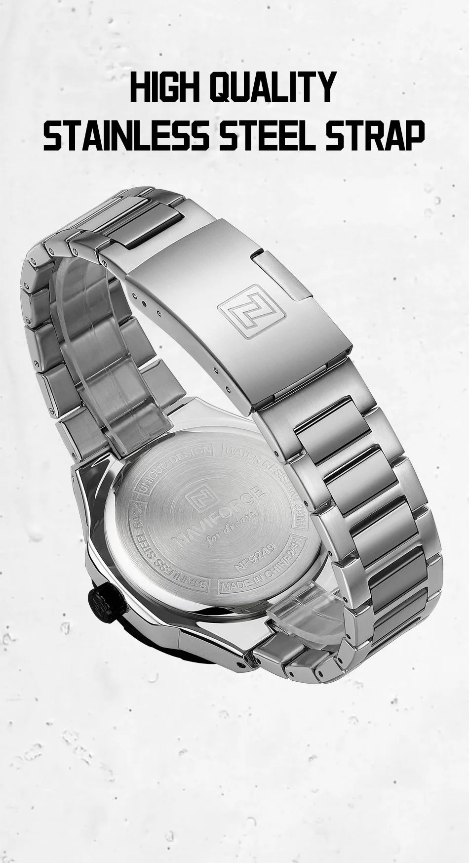 NAVIFORCE Luxury Watch for Men Quartz 3ATM Waterproof Stainless Steel Watches Business Fashion Men's Wristwatch2025