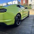 For Chevy Camaro Coupe Convertible LT LS SS RS 2016-2024 ZL1 Style Side Skirts Rocker Panels Spoiler Carbon Look Glossy black