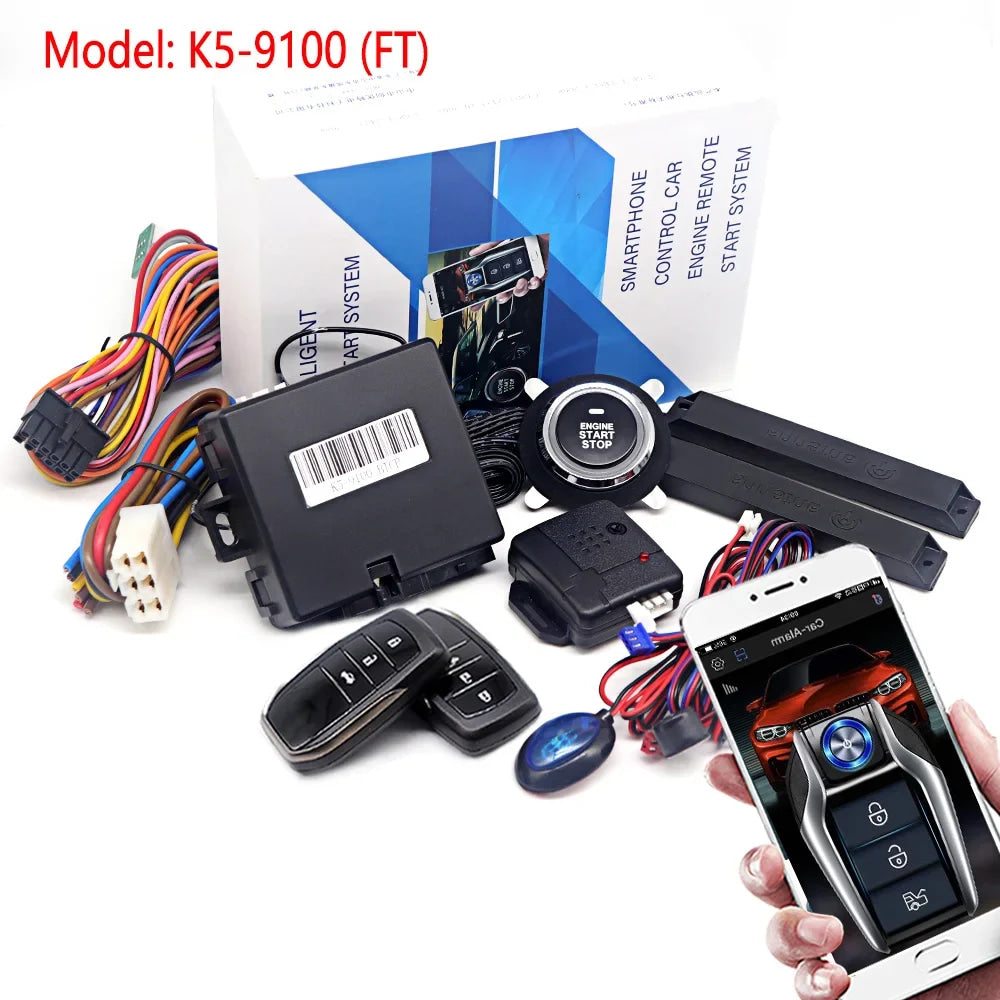 Kirbin Universal Car alarm with auto start Smart key Engine ignition autostart kit Automotive start stop For Toyota/Golf/Passat