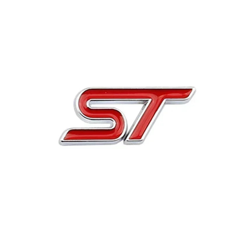 3D Metal ST Logo Car Steering Wheel Emblem Badge Sticker For Ford Focus 2 3 MK2 MK3 MK4 MK7 Fiesta Kuga Explorer Edge