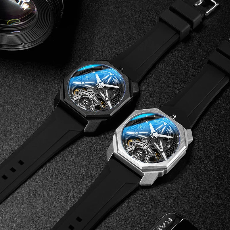PAGANI DESIGNS Reloj mecánico para hombre, relojes deportivos automáticos de lujo para hombre, Reloj de pulsera resistente al agua de acero inoxidable, Relojes