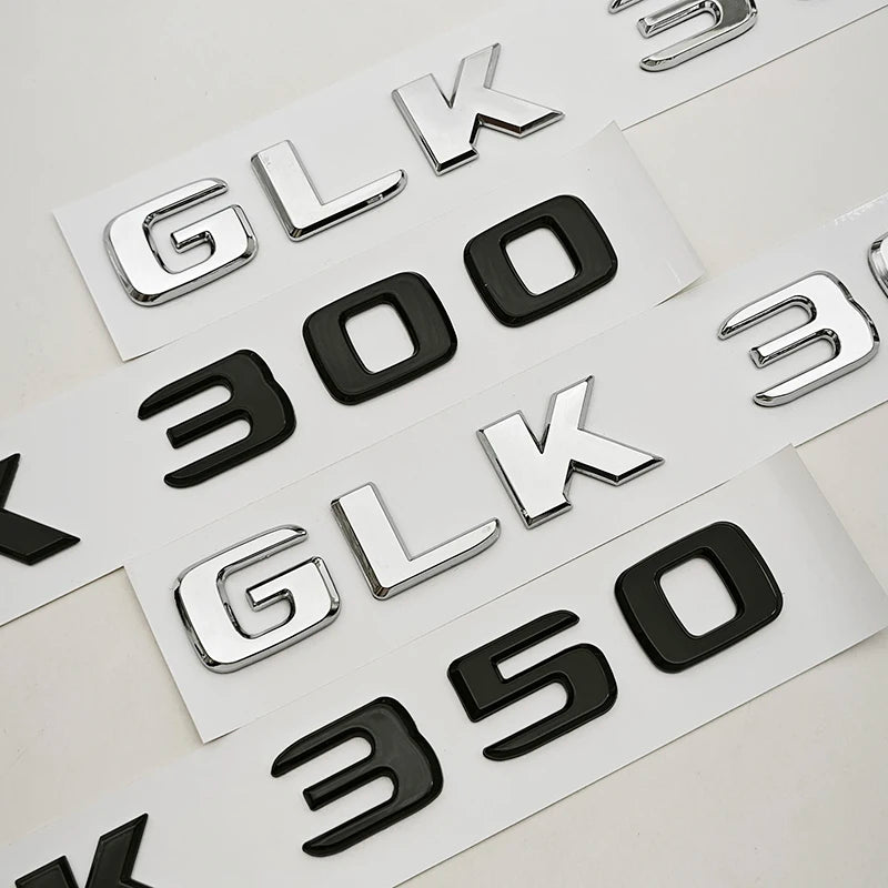 3D ABS Car Logo 4 Matic GLK220 GLK300 GLK350 Emblem Letters Sticker Rear Trunk Badge for GLK W204 X204 GLK220 GLK300 GLK350