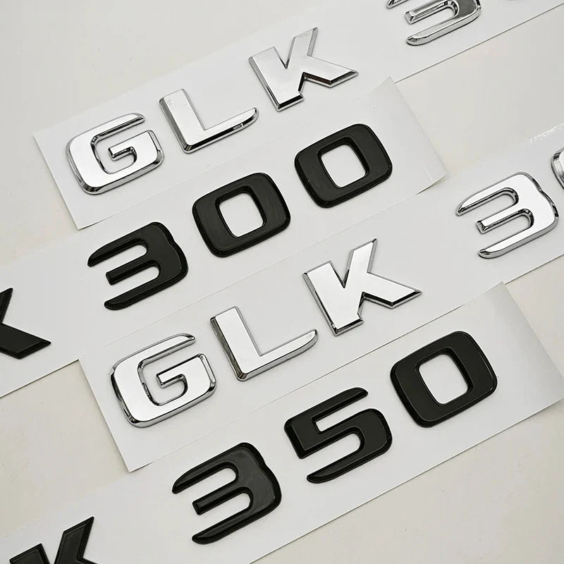 3D ABS Car Logo 4 Matic GLK220 GLK300 GLK350 Emblem Letters Sticker Rear Trunk Badge for GLK W204 X204 GLK220 GLK300 GLK350