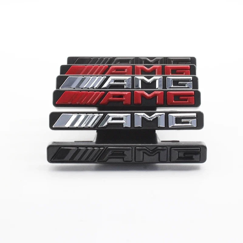For Mercedes Benz W203 W204 W205 W210 w211 W124 W169 W176 W177 W202 ABS 3D AMG Logo Emblem Car Front Grille Badge accessories