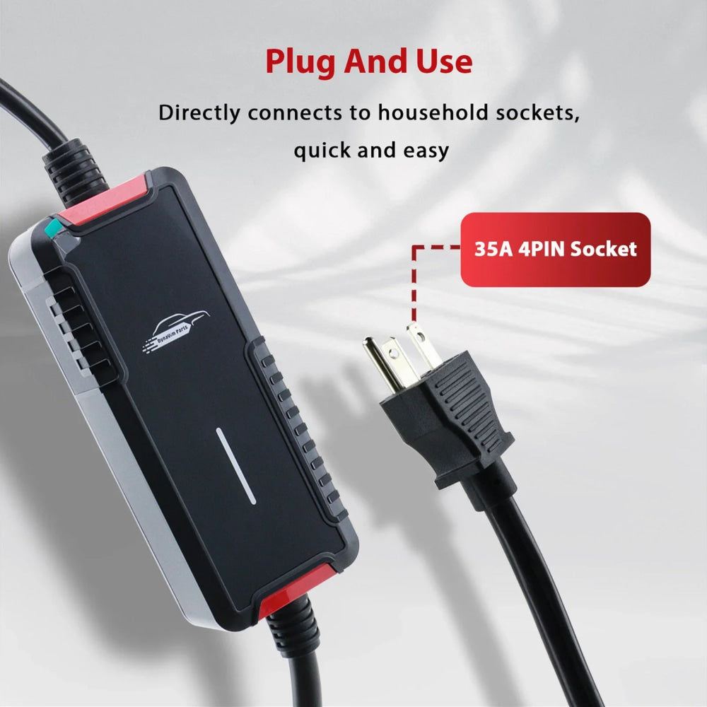 Portable Electric Vehicle Charger 16A 110V Level 1&2 20FT NEMA 6-20 J1772