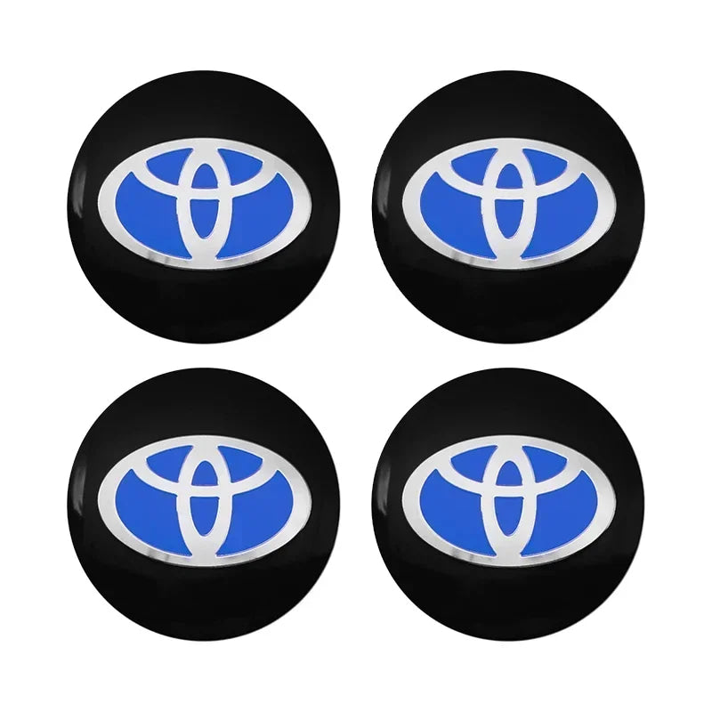 4pcs 56mm Car Styling Wheel Center Hub Caps Stickers Badge Emblem Decoration Decal For Toyota Corolla Auris Yaris CHR Rav4 Hilux