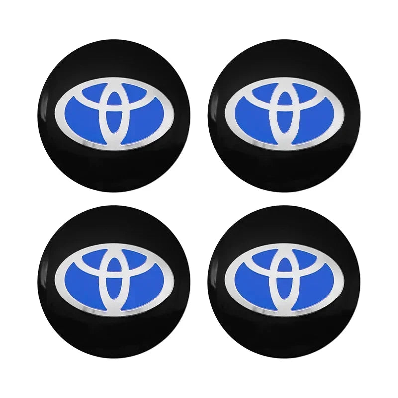 4pcs 56mm Car Styling Wheel Center Hub Caps Stickers Badge Emblem Decoration Decal For Toyota Corolla Auris Yaris CHR Rav4 Hilux