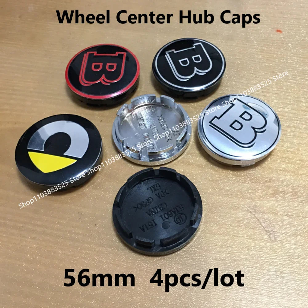 OD 56mm Modified Wheel Center HubCaps for BRABUS W464 W210 G63 G65 W253 W211 W176 W463 GLS G350 GLK GLC W213 Smart  W204 W205